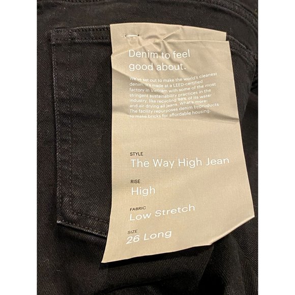 NWOT Everlane The Way High Jean "Legs for Days" Straight Leg 26/2 Long Black - Picture 10 of 12